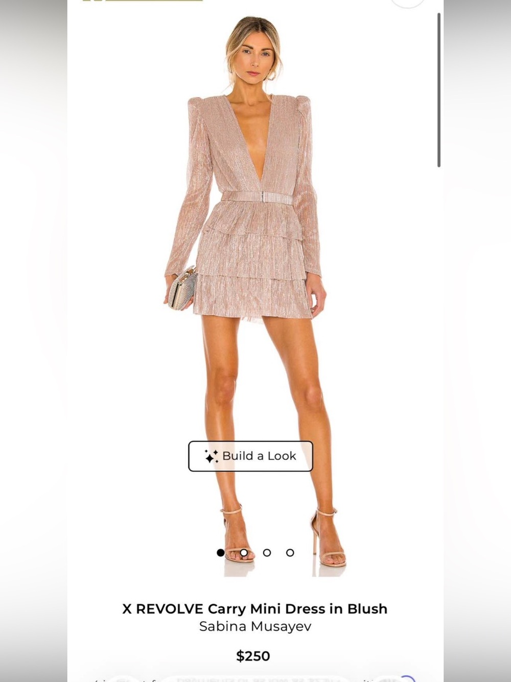 NWT REVOLVE X Sabina Musayev Carry Mini Dress